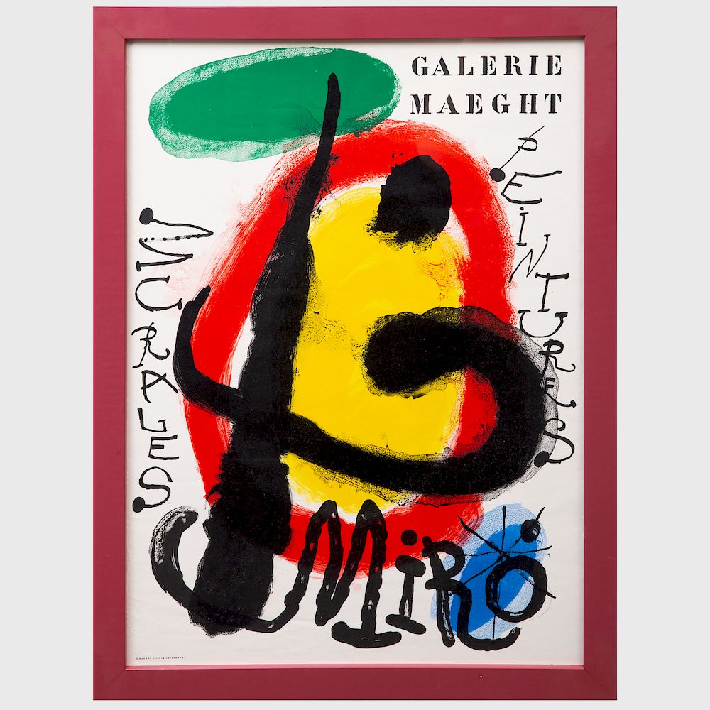 Appraisal: After Joan Miro - Galerie Maeght Exhibition Poster Lithographic poster