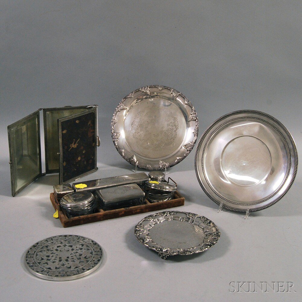 Appraisal: Small Group of Assorted Tableware and Personal Items a sterling