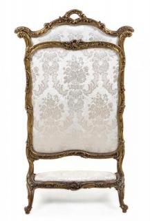 Appraisal: A Louis XV Style Giltwood Firescreen Height inches A Louis