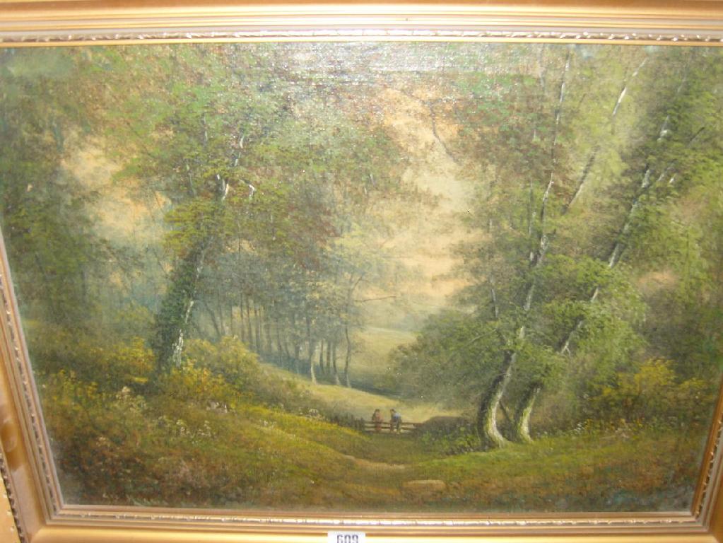 Appraisal: An early th century oil painting on canvas by George