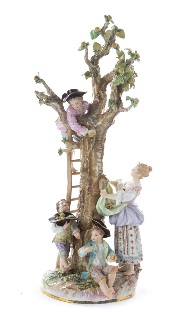 Appraisal: Meissen porcelain figural group Apple Gatherers early th century in