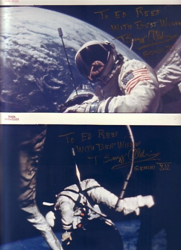 Appraisal: Gemini EVA Two Color Photographs Signed taken during one of