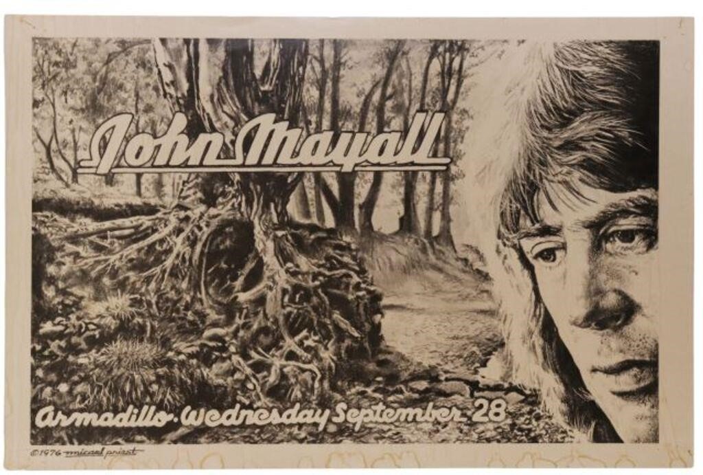 Appraisal: Armadillo World Headquarters John Mayall concert poster Micael Priest American