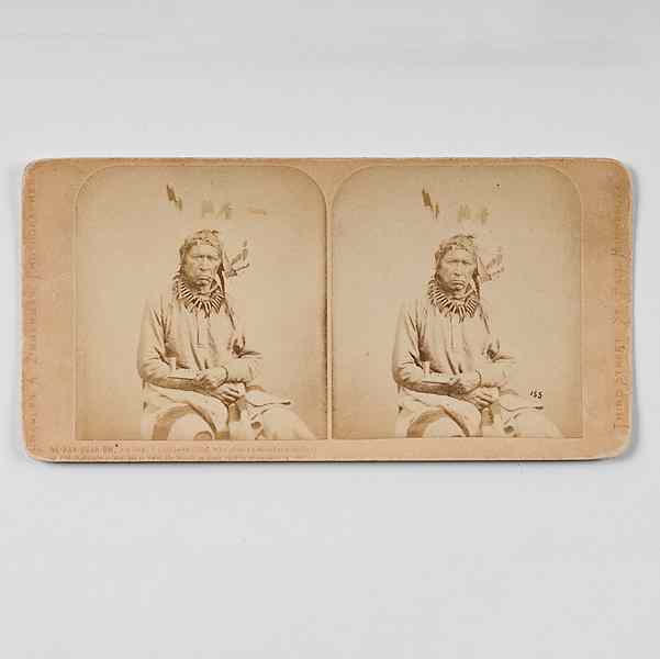 Appraisal: Sioux Uprising Stereoview of Ne-Bah-Quah-Om Stereoview by Charles A Zimmerman