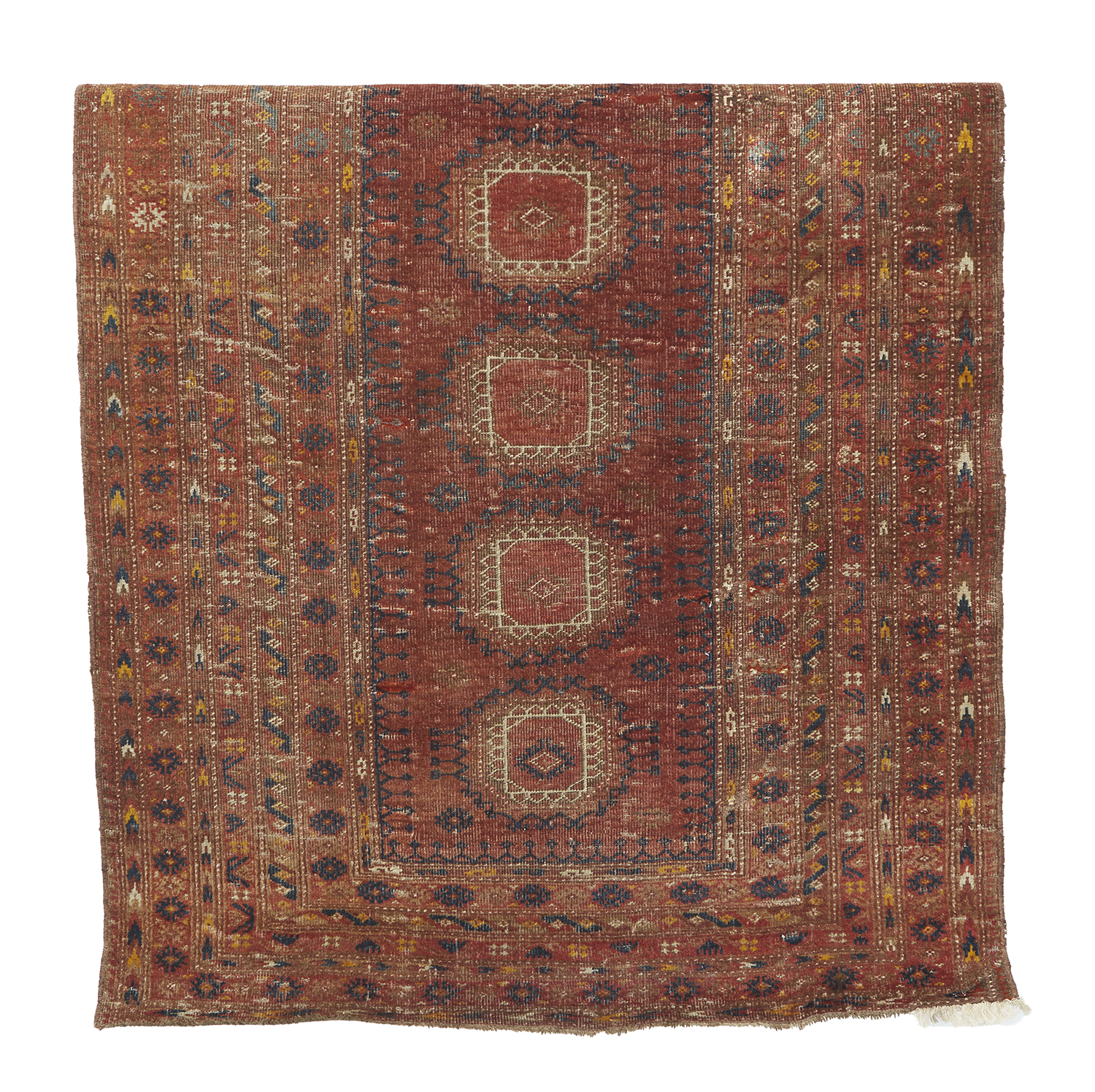 Appraisal: A HAND WOVEN AFGHAN RUG EARLY TH CENTURY Of repeated