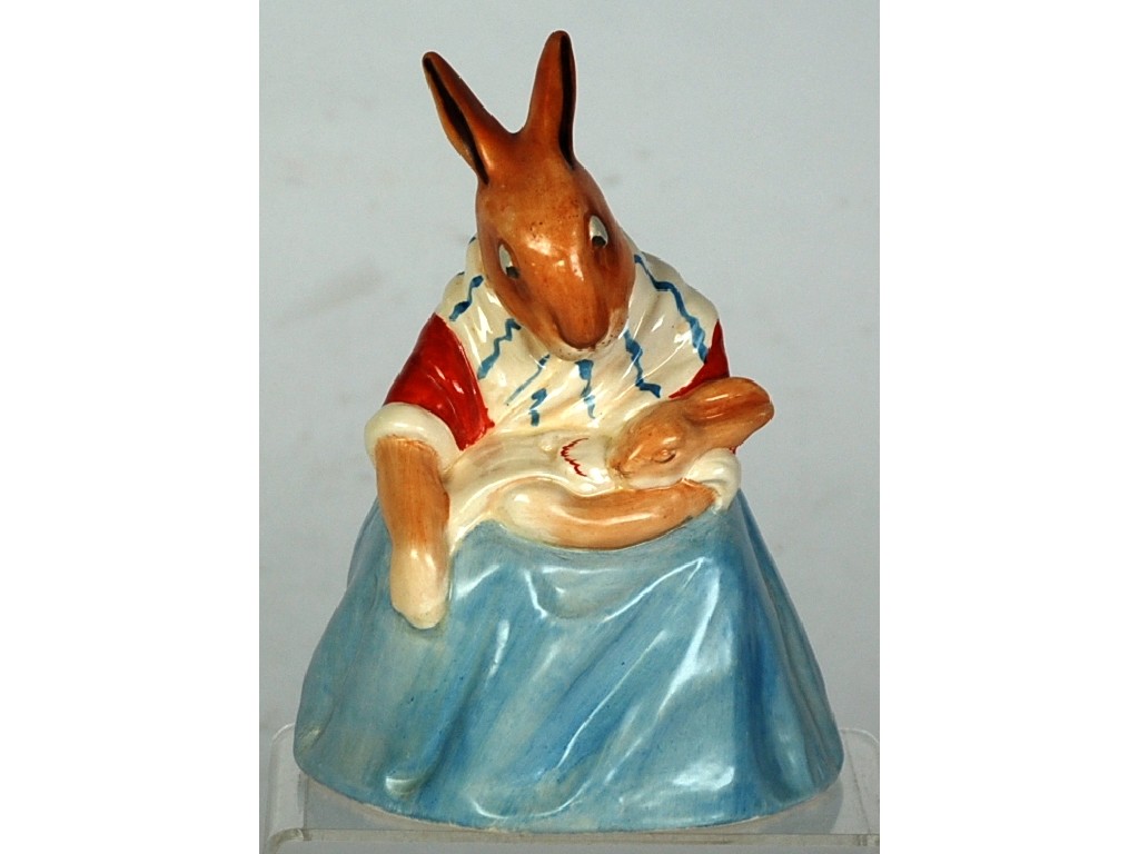 Appraisal: ROYAL DOULTON 'MOTHER BUNNYKIN' BUNNYKINS POTTERY MODEL circa modelled seated