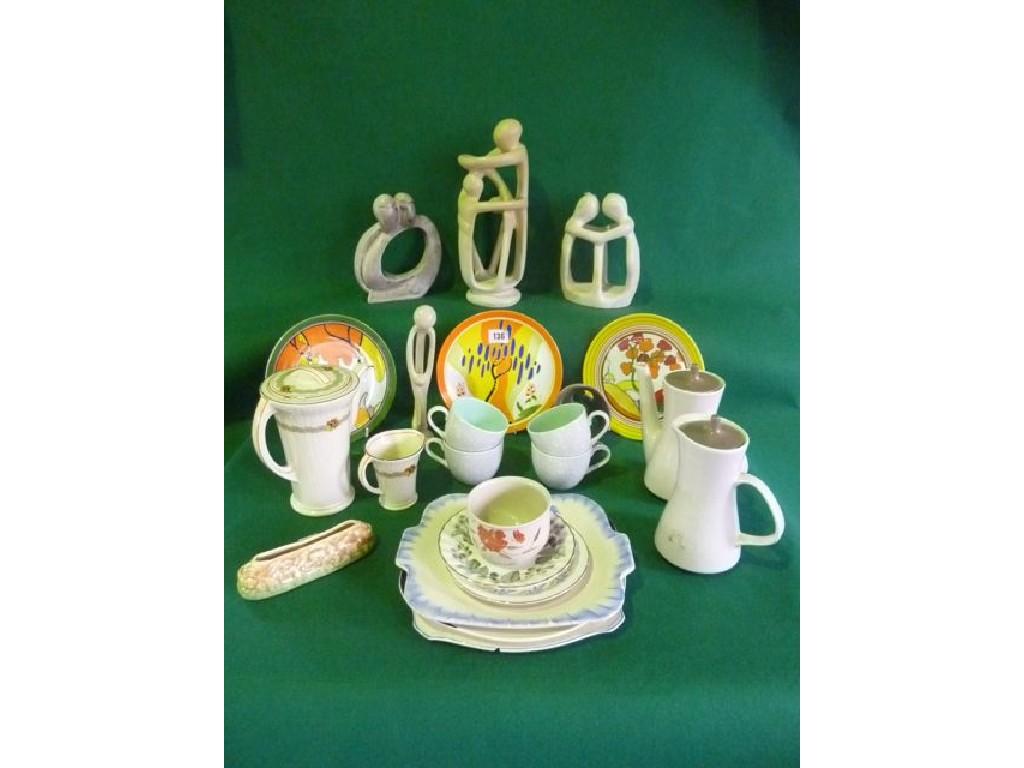 Appraisal: A quantity of mixed ceramics including two Poole Pottery Streamline