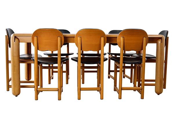 Appraisal: ITALIAN AFRA TOBIA SCARPA VICO MAGASETTI DINING SUITE set of