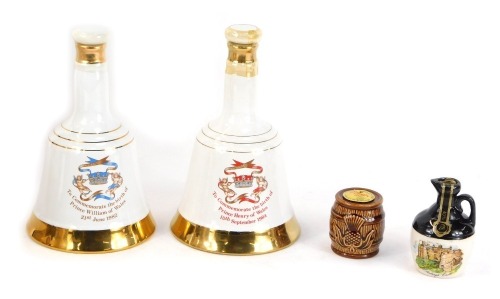 Appraisal: Two Bells Scotch Whisky presentation decanters comprising Commemorative Bottle for