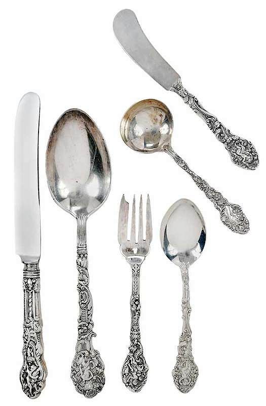 Appraisal: Gorham Versailles Sterling Flatware Pieces American th century including two