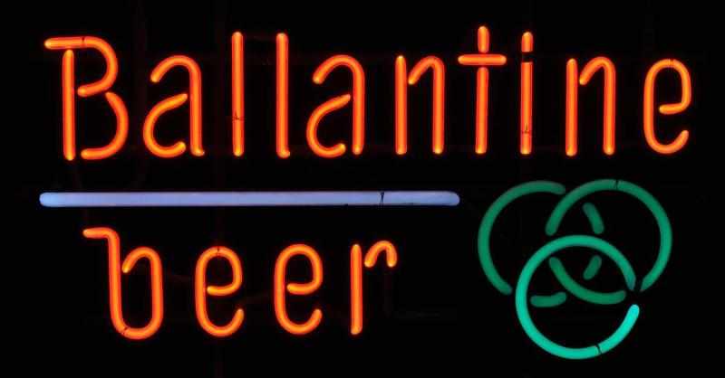 Appraisal: Ballantine -R Line Beer Neon Sign Description s P Ballantine