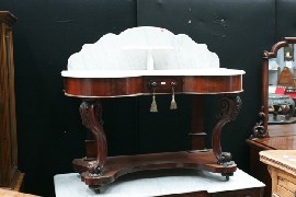 Appraisal: A Victorian mahogany and marble top washstand