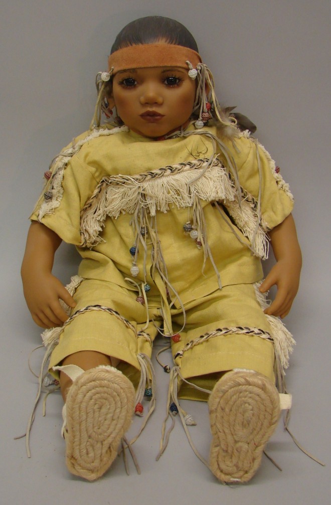 Appraisal: Vinyl cloth Takuma Native American child doll Part of the