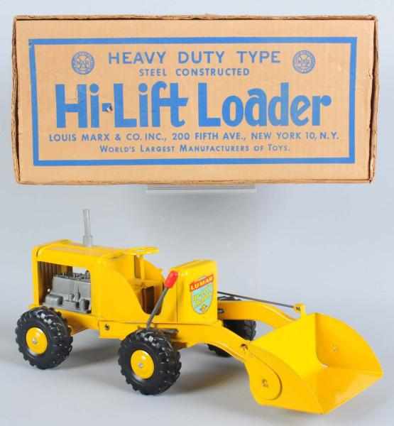 Appraisal: Pressed Steel Marx Heavy Duty Hi-Lift Loader Toy American Lumar