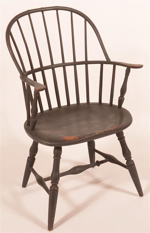 Appraisal: th C Phila Sack Back Windsor Chair th C Phila