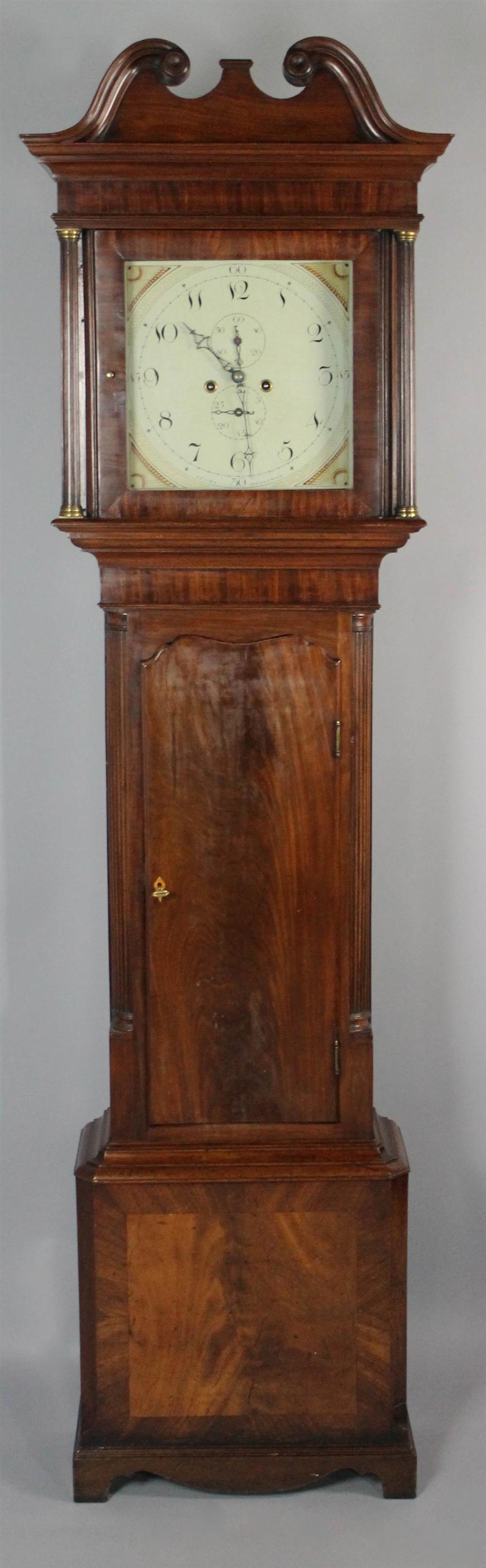 Appraisal: GEORGE III MAHOGANY LONGCASE CLOCK SIGNED ADAMS OF MIDDLEWICH by