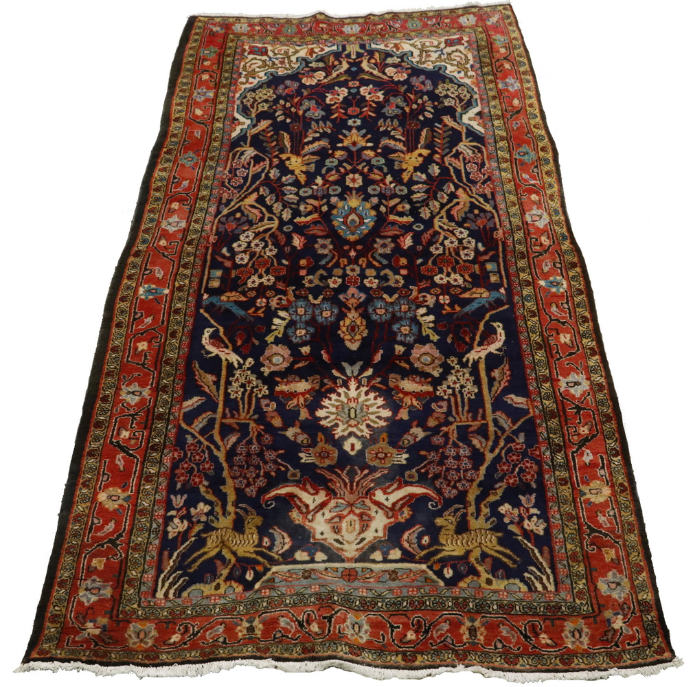 Appraisal: NORTHWEST PERSIAN PRAYER RUG Overall design inside prayer mihrab of