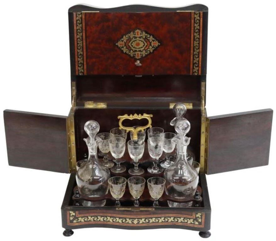 Appraisal: French Napoleon III period cave a liqueur late th c