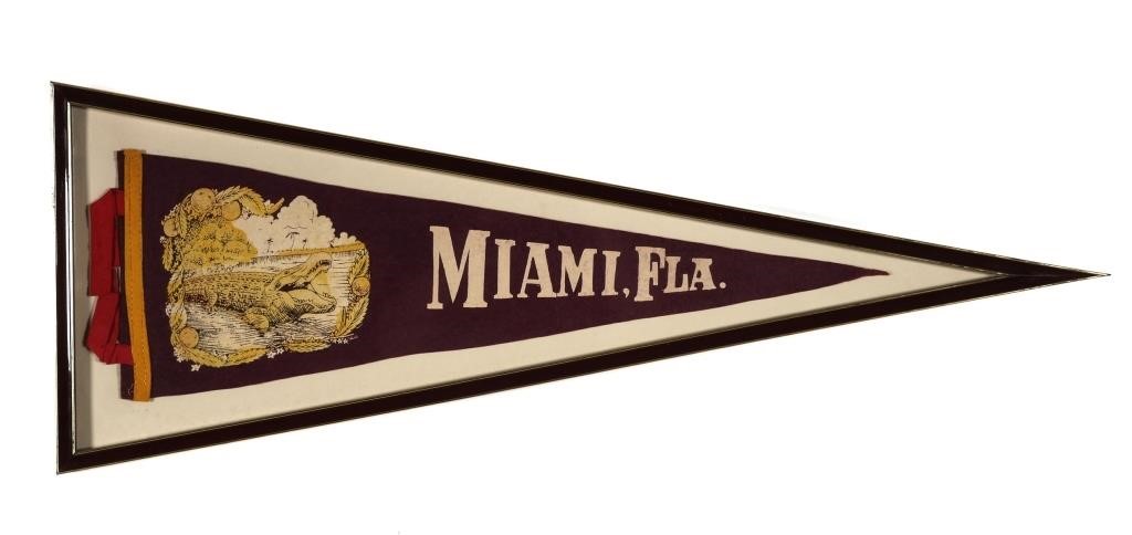 Appraisal: 's vintage souvenir full sized felt pennant with complete end