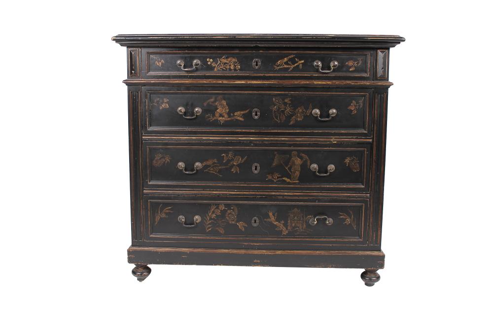 Appraisal: GEORGIAN STYLE PAINTED CHEST OF DRAWERSCondition with surface scratches and