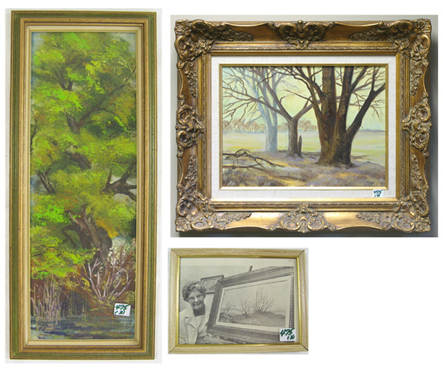 Appraisal: GEORGIANNA SPRAGUE Oregon th century Three pieces an oil on