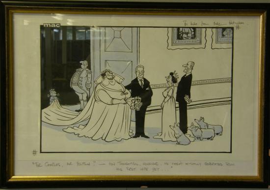 Appraisal: Original Mac cartoon ' For Charles Mr Yeltsin How Thoughtful