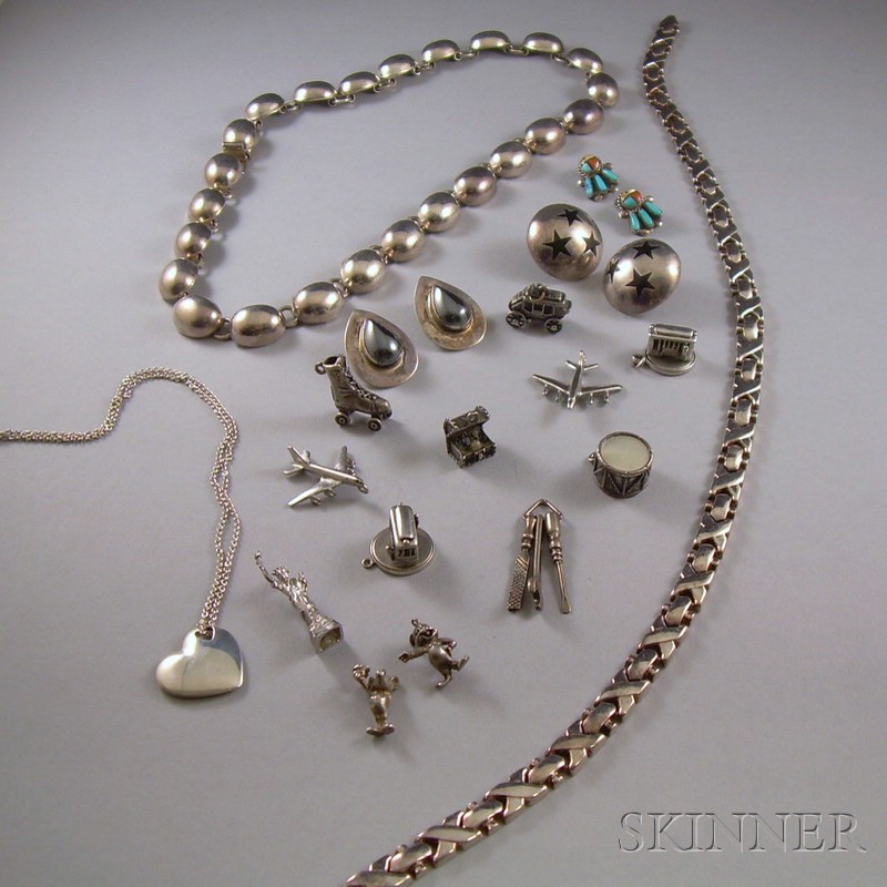 Appraisal: Group of Mostly Sterling Silver Jewelry including a sterling Tiffany