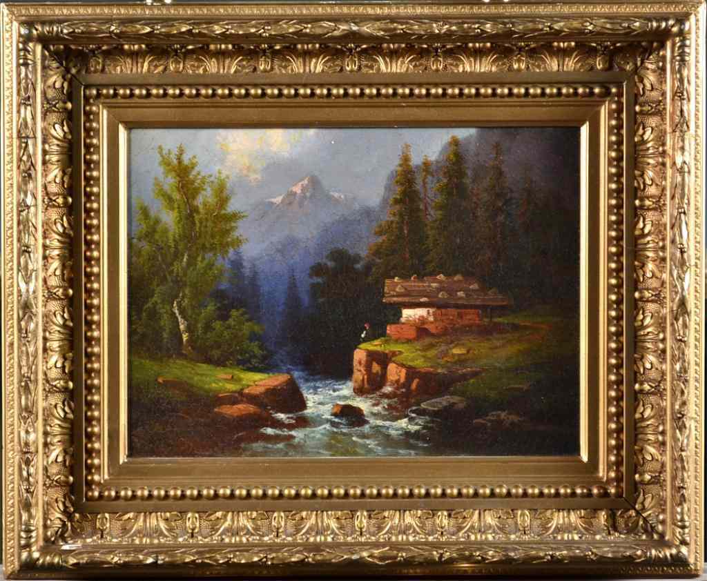 Appraisal: Late th Century European Oil Painting on CanvasFinely painted to