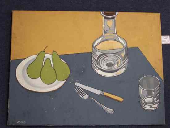 Appraisal: Duncan Oppenheim - oil on canvas Still life monogrammed and