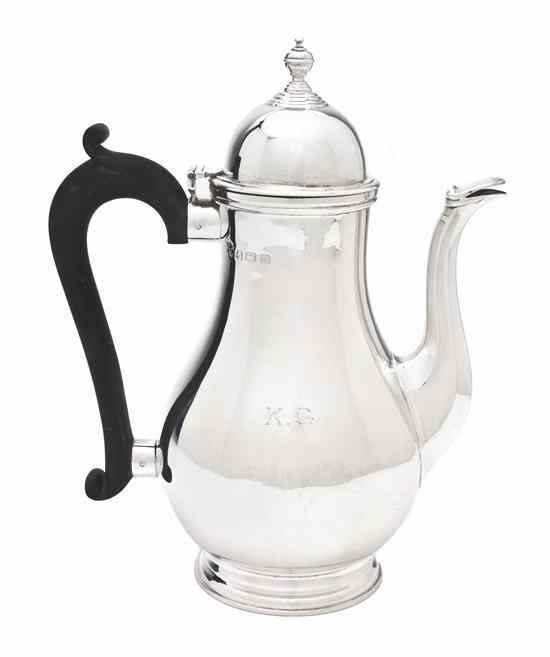 Appraisal: An English Silver Coffee Pot Ellis Jacob Greenberg Birmingham of