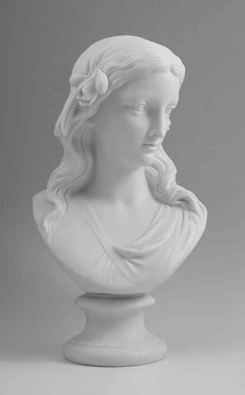 Appraisal: COPELAND PARIAN BUST OF A WOMAN ''SPRING'' Parian ware bust