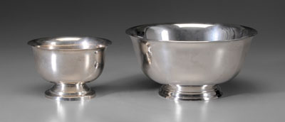 Appraisal: Two Revere Style Sterling Bowls mid th century one with