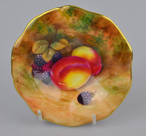 Appraisal: A Royal Worcester small footed bowl painted with fruit in