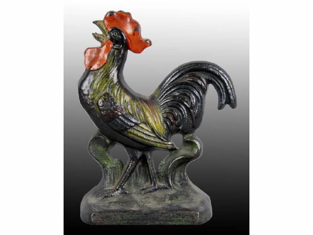 Appraisal: Crowing Rooster Cast Iron Doorstop Condition VERY GOOD Size x