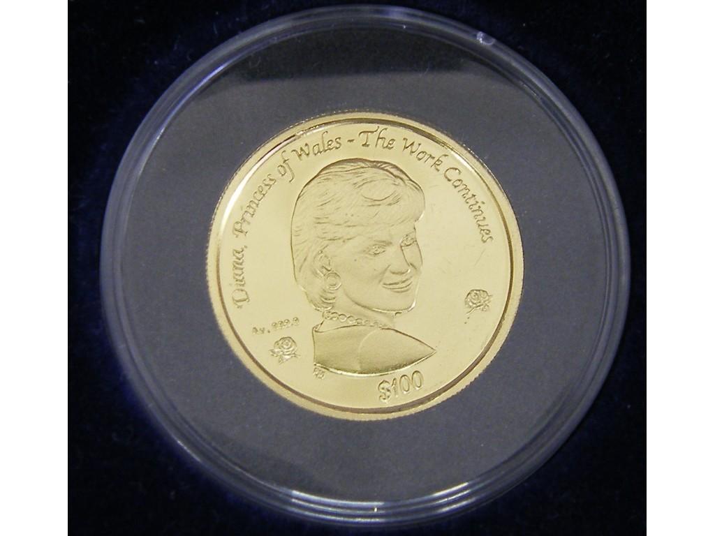 Appraisal: British Virgin Islands Princess Diana of Wales fine gold coin