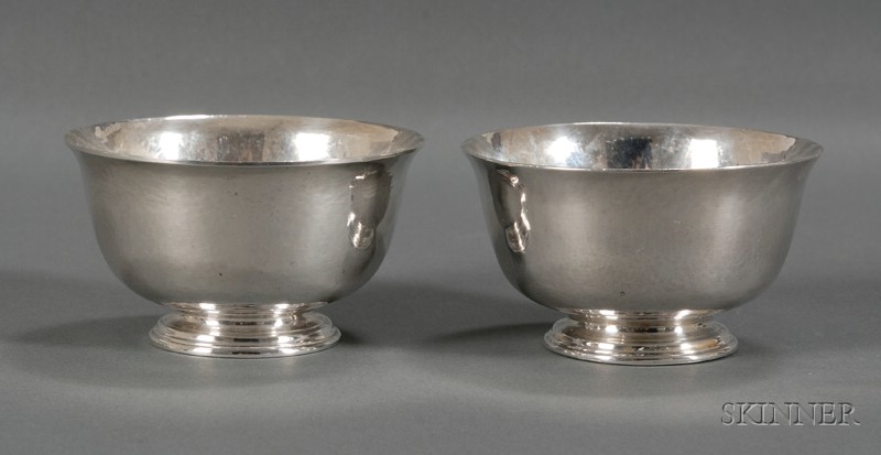 Appraisal: Two Gebelein Bowls Sterling silver Boston Massachusetts Circular form raised