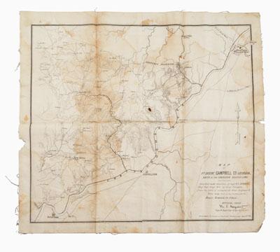 Appraisal: Civil War map of Georgia Map of st Distrt sic