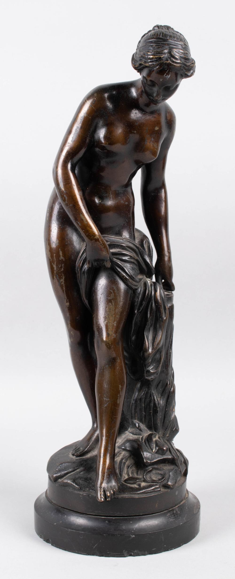 Appraisal: AFTER ETIENNE-MAURICE FALCONET - LA BAIGNEUSE' FRENCH BRONZE FIGURE OF