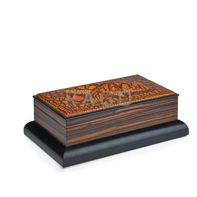 Appraisal: WENDELL CASTLE b Humidor USA Crackle-lacquered wood rosewood cedar Signed