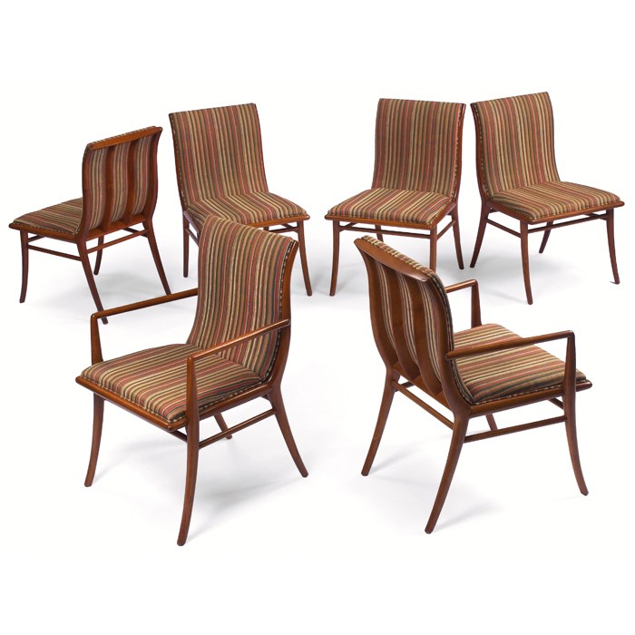 Appraisal: T H Robsjohn-Gibbings dining chairs set of six by Widdicomb