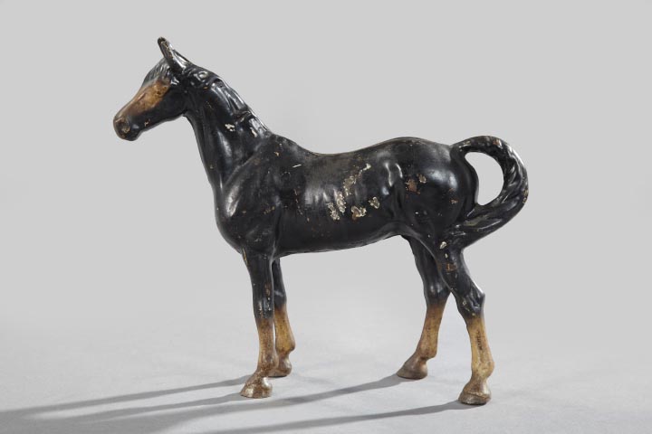 Appraisal: American Cast-Iron Standing Horse Doorstop third quarter th century realistically