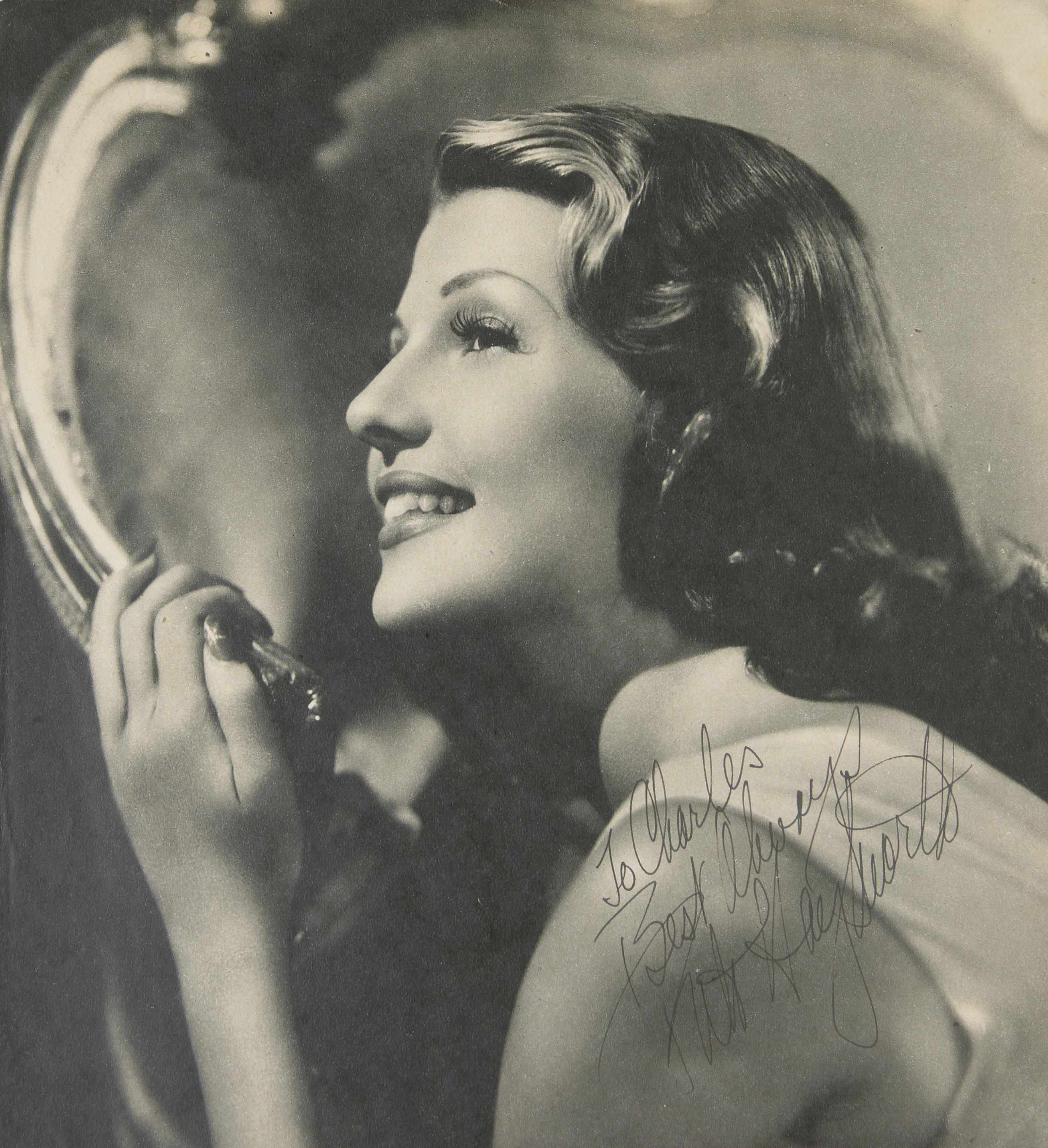 Appraisal: HAYWORTH RITA - Photographs Signed ''Rita Hayworth'' and Inscribed one