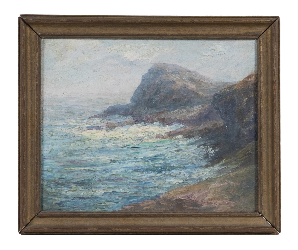 Appraisal: MAINE SEASCAPE CIRCA Gull Rock Monhegan oil on canvasboard illegibly