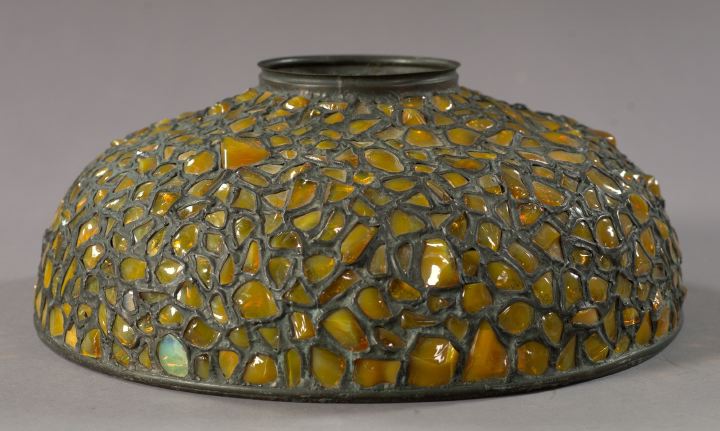 Appraisal: Attractive Czechoslovakian Pebble Glass Domed Lamp Shade first quarter th