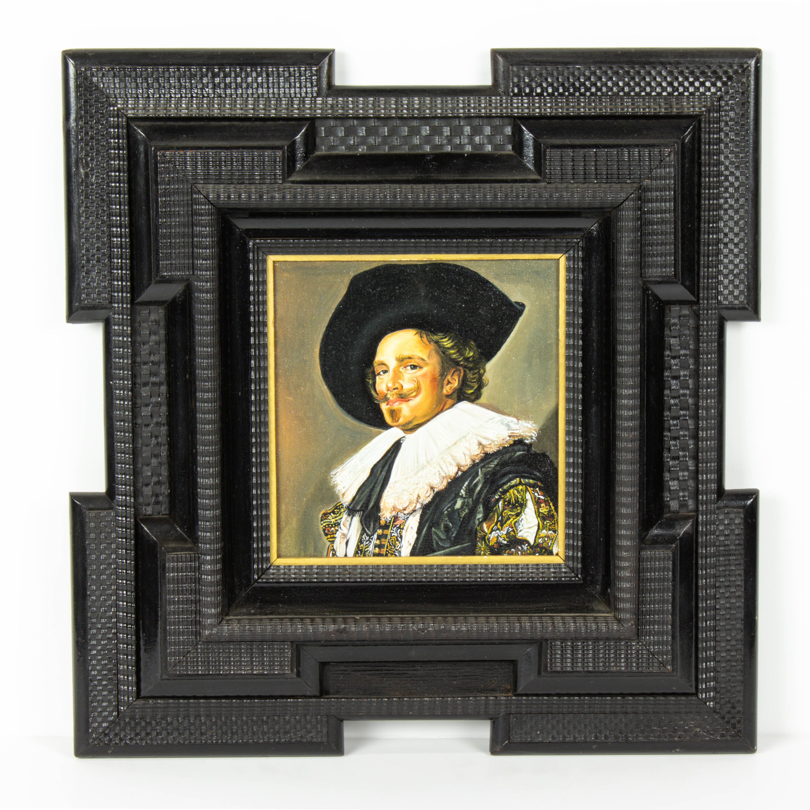 Appraisal: DUTCH BAROQUE STYLE RIPPLE MOLDED EBONIZED FRAME CENTERING PORTRAIT OF