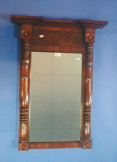 Appraisal: A Victorian flamed mahogany pier glass with rectangular plate and