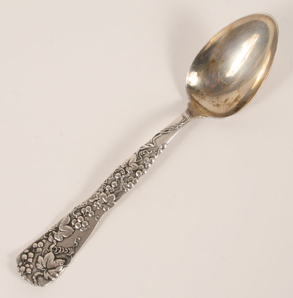 Appraisal: Tiffany Co 'Grape Vine' pattern sterling silver serving spoon long