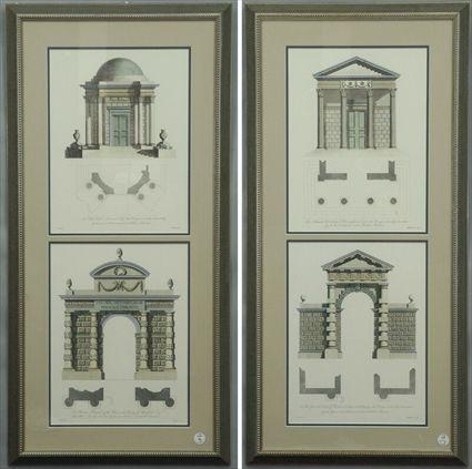 Appraisal: Pair of Prints of Architectural Renderings