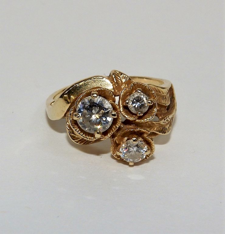 Appraisal: K Yellow Gold Diamond Cocktail Ring United States Circa Central