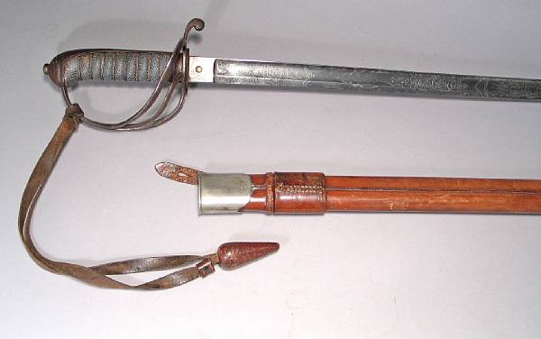 Appraisal: A Victorian Pattern Royal Artillery officer's sword Slightly curved inch